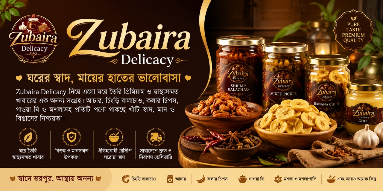 ঘরের স্বাদ ও আস্থার প্রতীক — Zubaira Delicacy